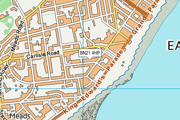 BN21 4HP map - OS VectorMap District (Ordnance Survey)