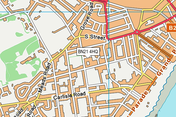 BN21 4HQ map - OS VectorMap District (Ordnance Survey)