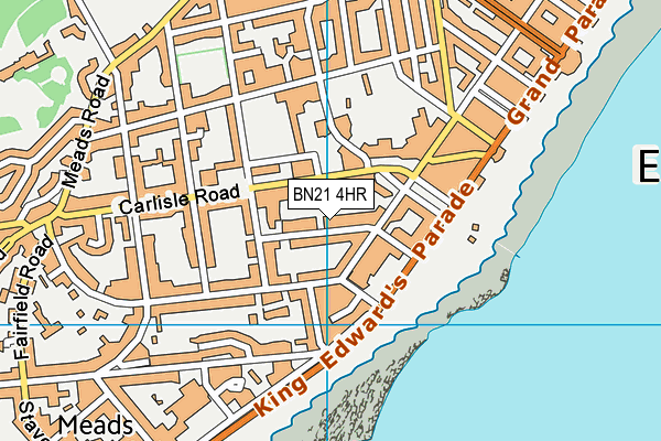 BN21 4HR map - OS VectorMap District (Ordnance Survey)
