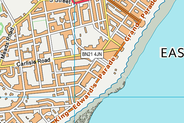 BN21 4JN map - OS VectorMap District (Ordnance Survey)