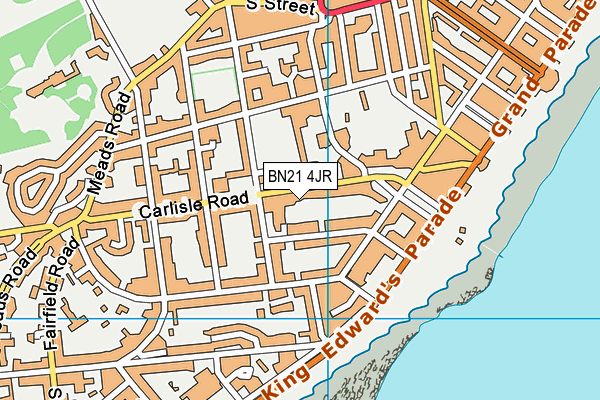 BN21 4JR map - OS VectorMap District (Ordnance Survey)