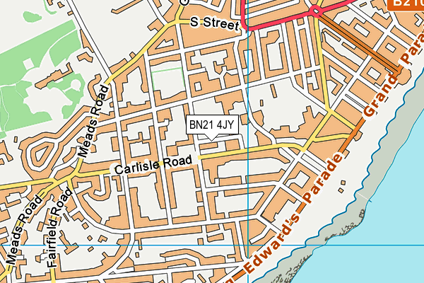 Eastbourne College map (BN21 4JY) - OS VectorMap District (Ordnance Survey)