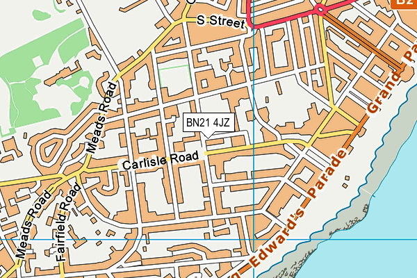 BN21 4JZ map - OS VectorMap District (Ordnance Survey)