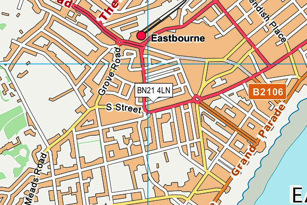 BN21 4LN map - OS VectorMap District (Ordnance Survey)
