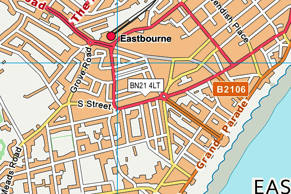 BN21 4LT map - OS VectorMap District (Ordnance Survey)