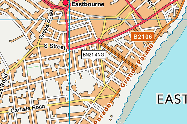 BN21 4NG map - OS VectorMap District (Ordnance Survey)