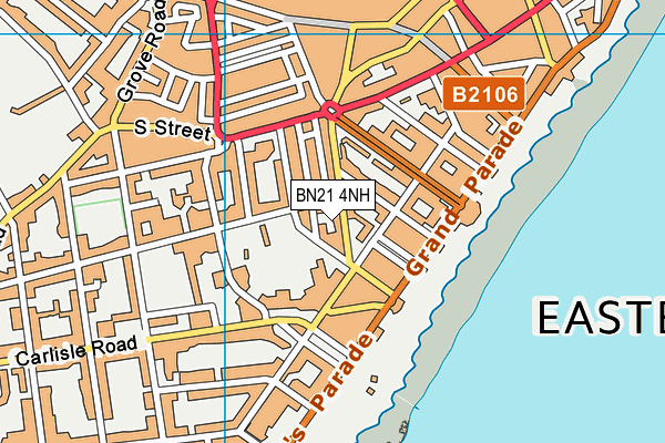 BN21 4NH map - OS VectorMap District (Ordnance Survey)