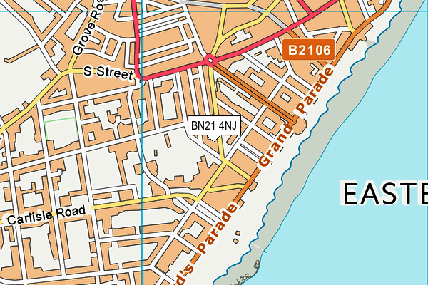 BN21 4NJ map - OS VectorMap District (Ordnance Survey)