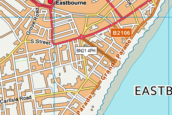 BN21 4PH map - OS VectorMap District (Ordnance Survey)