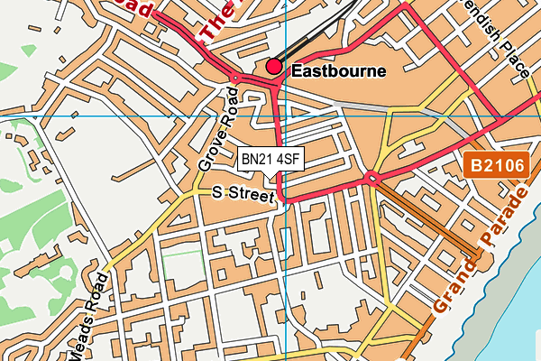 Map of DEW DROP INN EASTBOURNE LIMITED at district scale