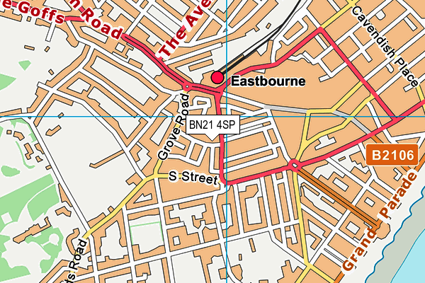 BN21 4SP map - OS VectorMap District (Ordnance Survey)