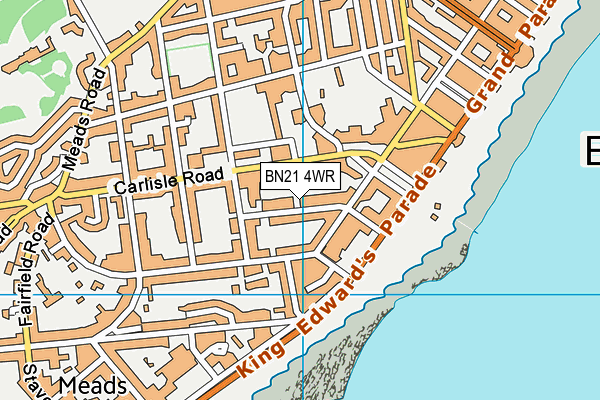BN21 4WR map - OS VectorMap District (Ordnance Survey)