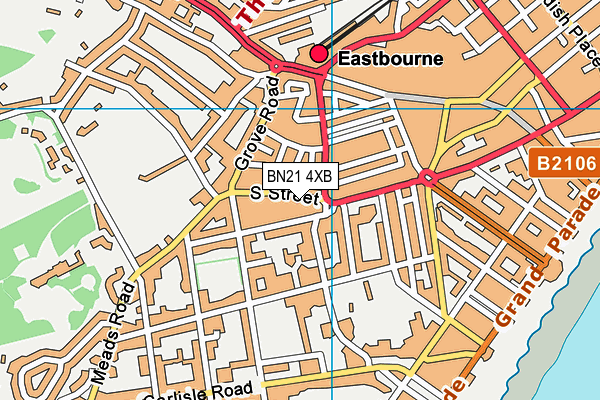 Original Gyms (Closed) map (BN21 4XB) - OS VectorMap District (Ordnance Survey)