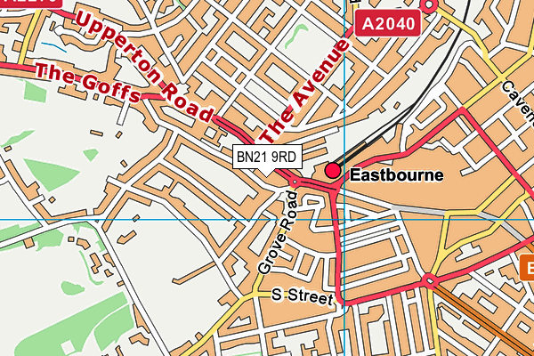 BN21 9RD map - OS VectorMap District (Ordnance Survey)