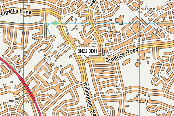 BN22 0DH map - OS VectorMap District (Ordnance Survey)