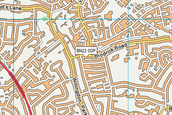 BN22 0DP map - OS VectorMap District (Ordnance Survey)