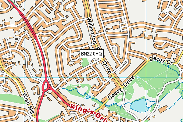 BN22 0HQ map - OS VectorMap District (Ordnance Survey)