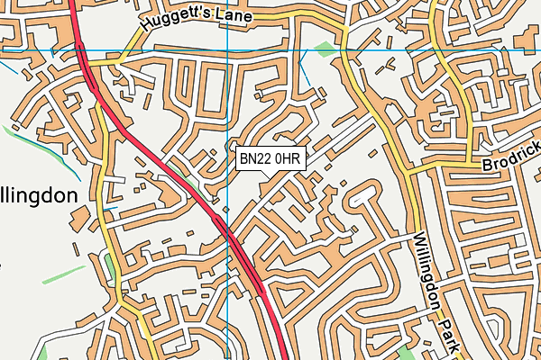 BN22 0HR map - OS VectorMap District (Ordnance Survey)