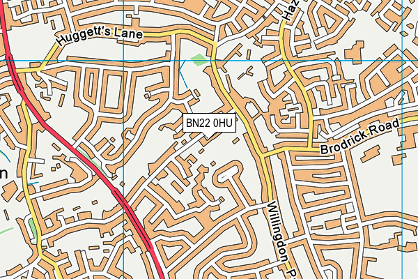 BN22 0HU map - OS VectorMap District (Ordnance Survey)