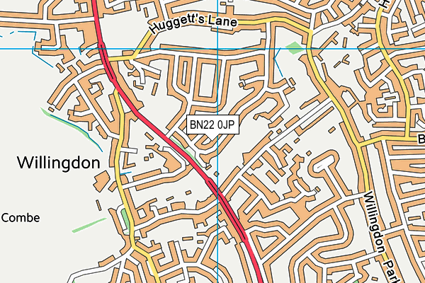 BN22 0JP map - OS VectorMap District (Ordnance Survey)