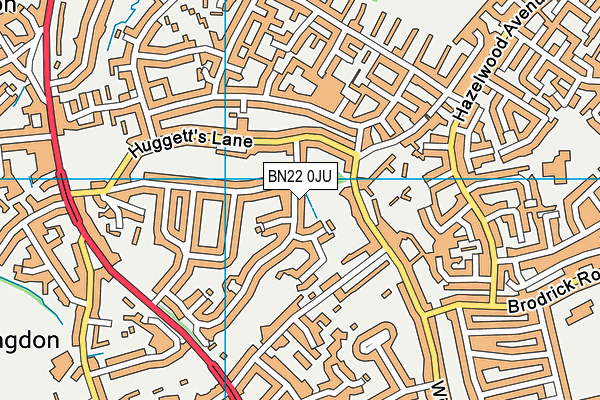 BN22 0JU map - OS VectorMap District (Ordnance Survey)