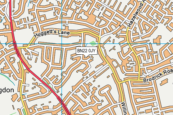 BN22 0JY map - OS VectorMap District (Ordnance Survey)