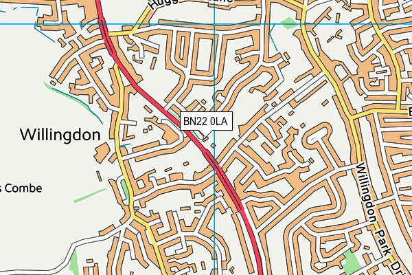 BN22 0LA map - OS VectorMap District (Ordnance Survey)