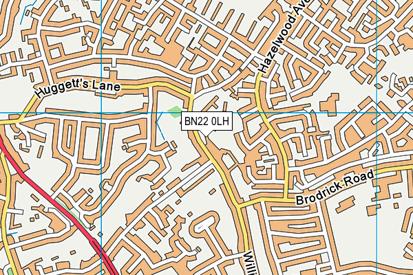 BN22 0LH map - OS VectorMap District (Ordnance Survey)
