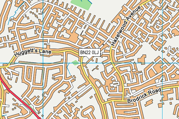 BN22 0LJ map - OS VectorMap District (Ordnance Survey)