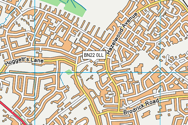 BN22 0LL map - OS VectorMap District (Ordnance Survey)