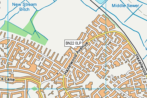 BN22 0LP map - OS VectorMap District (Ordnance Survey)