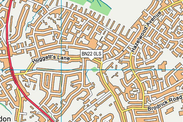 BN22 0LS map - OS VectorMap District (Ordnance Survey)