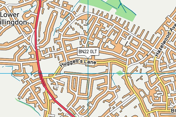 BN22 0LT map - OS VectorMap District (Ordnance Survey)