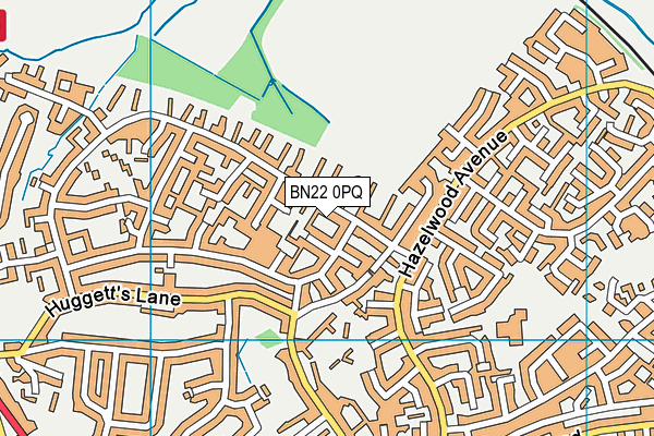 BN22 0PQ map - OS VectorMap District (Ordnance Survey)
