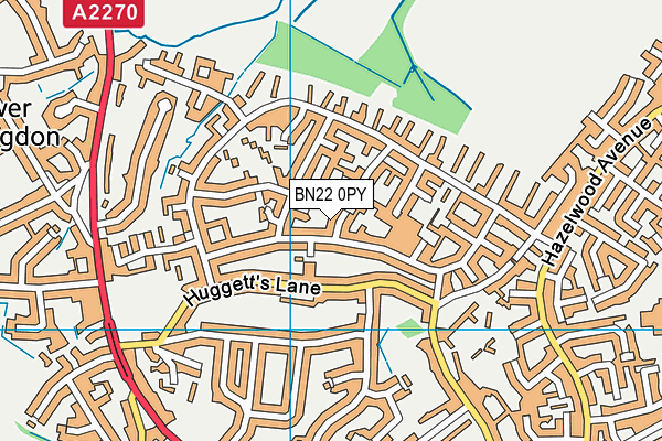 BN22 0PY map - OS VectorMap District (Ordnance Survey)
