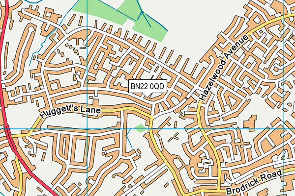 BN22 0QD map - OS VectorMap District (Ordnance Survey)