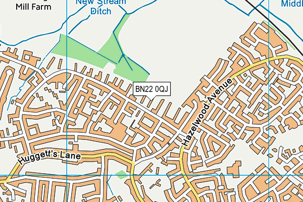 BN22 0QJ map - OS VectorMap District (Ordnance Survey)