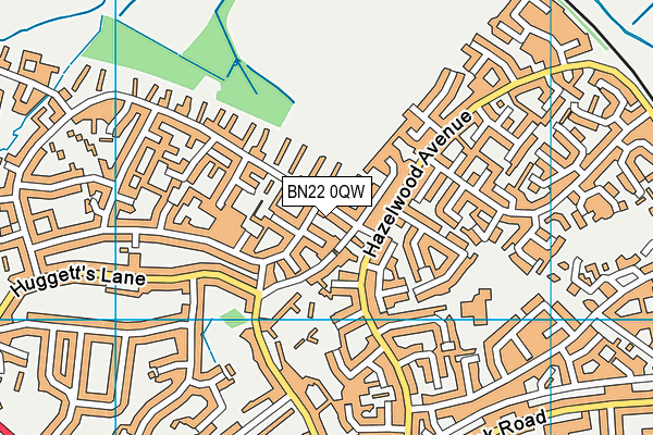 BN22 0QW map - OS VectorMap District (Ordnance Survey)
