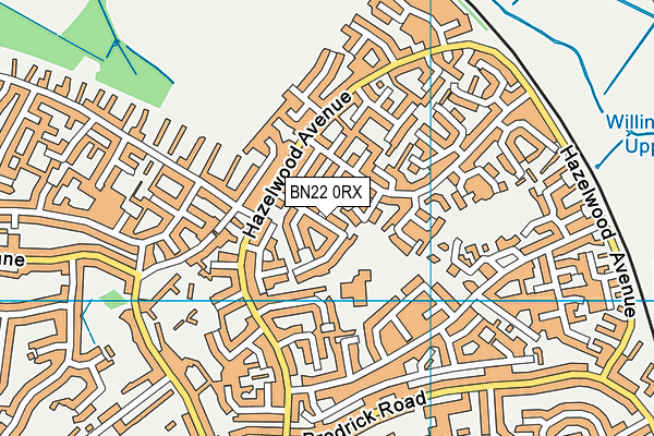 BN22 0RX map - OS VectorMap District (Ordnance Survey)