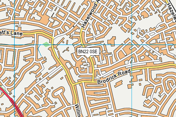 BN22 0SE map - OS VectorMap District (Ordnance Survey)