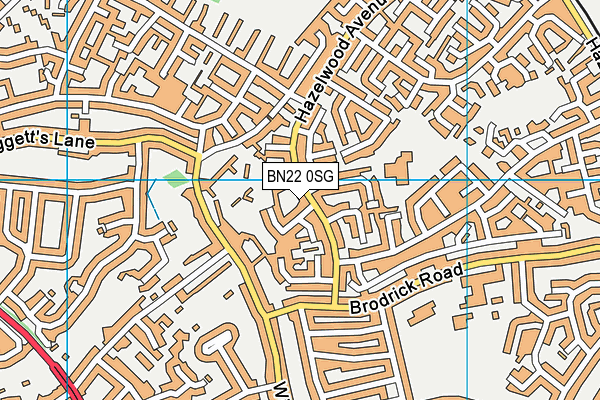 BN22 0SG map - OS VectorMap District (Ordnance Survey)