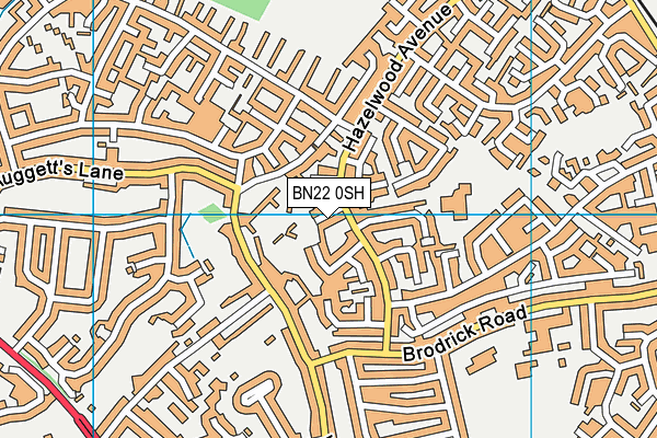BN22 0SH map - OS VectorMap District (Ordnance Survey)