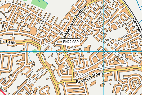 BN22 0SP map - OS VectorMap District (Ordnance Survey)