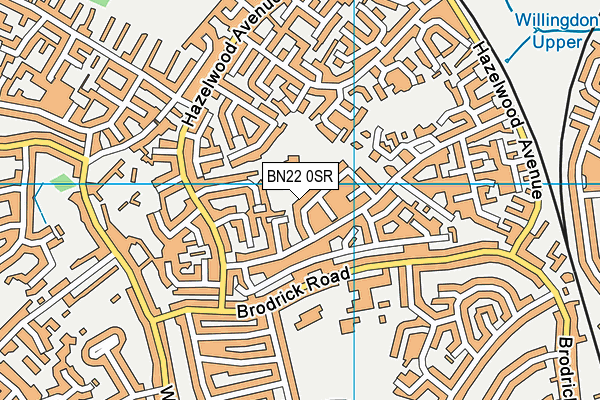BN22 0SR map - OS VectorMap District (Ordnance Survey)