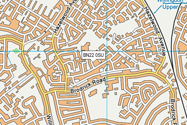 BN22 0SU map - OS VectorMap District (Ordnance Survey)