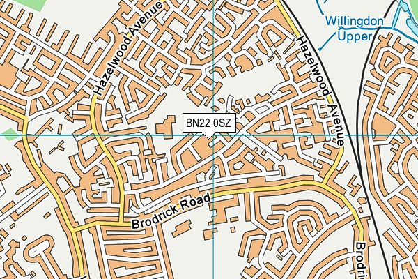 BN22 0SZ map - OS VectorMap District (Ordnance Survey)