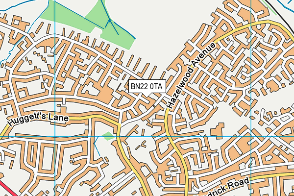 BN22 0TA map - OS VectorMap District (Ordnance Survey)