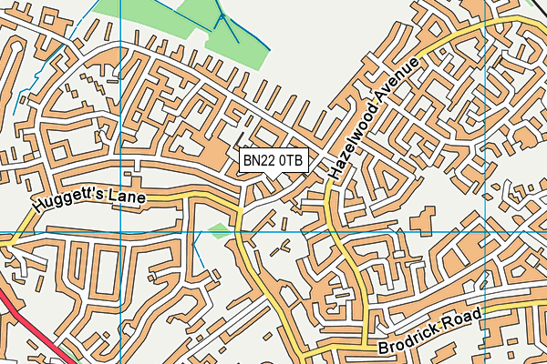BN22 0TB map - OS VectorMap District (Ordnance Survey)