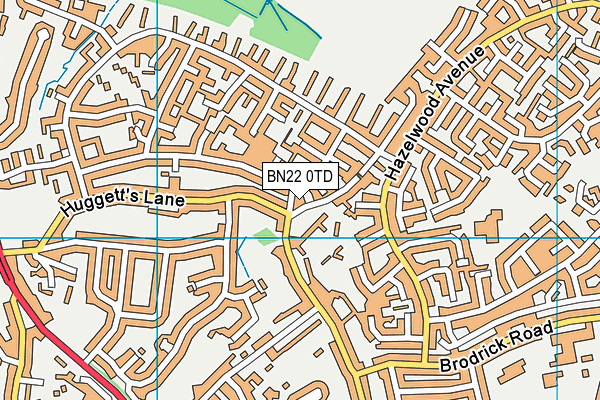 BN22 0TD map - OS VectorMap District (Ordnance Survey)