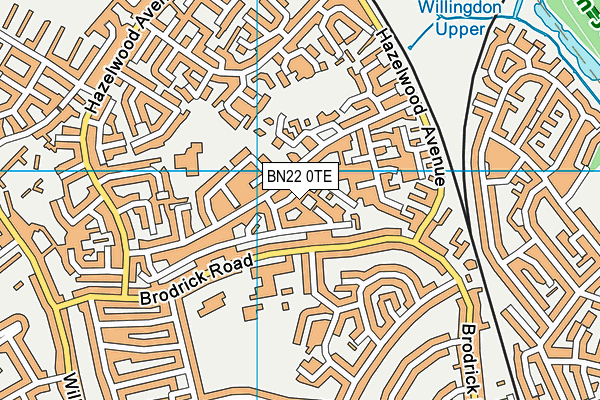 BN22 0TE map - OS VectorMap District (Ordnance Survey)